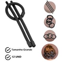 Kit 24 Bigodim Circular N3 Para Cabelos Formador de Cachos Flexível Dompel