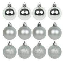 Kit 24 Bola de Natal Grande 4cm Enfeite Arvore de Natal Bolas Kit 24 Bola de Natal Grande 4cm Enfeite Arvore de Natal Bolas