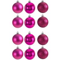 Kit 24 Bola de Natal Grande 4cm Enfeite Arvore de Natal Bolas