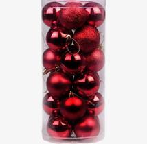 Kit 24 Bola Enfeite De Natal Para Arvore Decoração Festa 4cm Kit 24 Bola Enfeite De Natal Para Arvore Decoração Festa 4cm