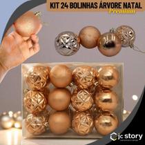Kit 24 Bolinhas Bola Árvore Natal Enfeite Decoração natalina de Pendurar