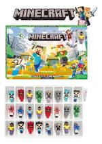 Kit 24 Bonecos em Miniatura Minecraft Calendário Surpresa Sortidos
