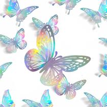 Kit 24 Borboletas Furtacor 3D para Festa e Decoração Parede Kit 24 Borboletas Furtacor 3D para Festa e Decoração Parede