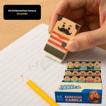 Kit 24 Borrachas Careca Divertida