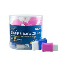 Kit 24 Borrachas Escolares Pequenas com Capa Plástica Macias Alta Precisão para Escrita e Desenho Kit 24 Borrachas Escolares Pequenas com Capa Plástica Macias Alta Precisão para Escrita e Desenho
