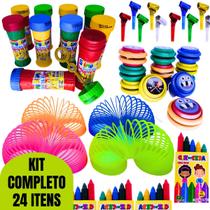 Kit 24 Brinquedos Lembrancinhas Sacolinha Aniversário Festa Infantil