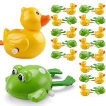 Kit 24 Brinquedos Nadadores Para Piscina E Banho Bebê Pato Sapo A Corda Atacado Kit 24 Brinquedos Nadadores Para Piscina E Banho Bebê Pato Sapo A Corda Atacado