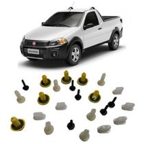 Kit 24 Buchas Moldura Paralama Traseira Esq Dir Strada Adven