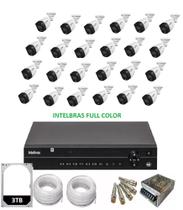 Kit 24 Câmeras de Segurança VHD 1220 B Full Color Full HD 1080p + DVR Intelbras MHDX 1232 c/hd 3tb