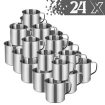 Kit 24 Caneca Inox termo antimicrobiano um Toque de Elegância Lisa Polida Cozinha Kit 24 Caneca Inox termo antimicrobiano um Toque de Elegância Lisa Polida Cozinha