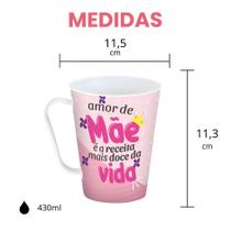 Kit 24 Canecas Estampada Dia das Mães Sortidas Plástico Branca Rosa Personalizada Presente Especial