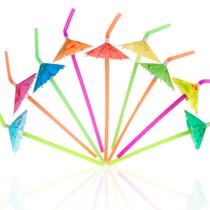 Kit 24 Canudo Sombrinha - Guarda-chuva Festa tropical decoração