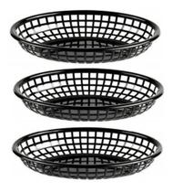 Kit 24 Cesta Cestinha Oval Servir Lanches Fritas