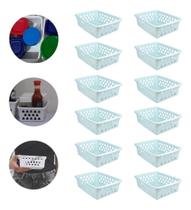 Kit 24 Cesto Organizador Multiuso Peças 20X15,5Cm M Uninjet Kit 24 Cesto Organizador Multiuso Peças 20X15,5Cm M Uninjet