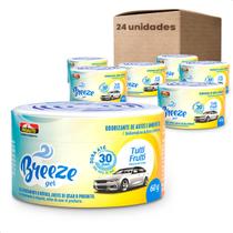 Kit 24 Cheirinhos Aromatizante Breeze Gel Tutti Frutti Proauto 60g
