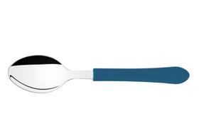 Kit 24 Colher de Mesa Tramontina Leme Inox Azul Oceano