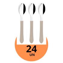 Kit 24 Colheres Chá Aço Inox Tramontina Cabo Cinza
