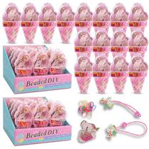 Kit 24 Conjuntos De Acessórios Infantil Pulseiras + Presilhas + Elásticos Para Crianças