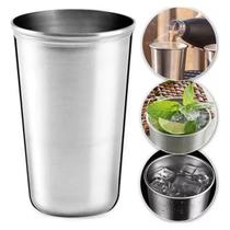 Kit 24 Copo Aço Inox 240ml Resistente Cerveja Caipirinha Bar