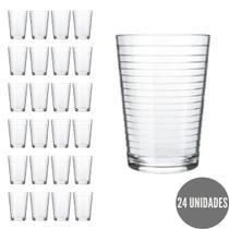 Kit 24 Copos 265ml Vidro Ginga Água Nadir Transparente Suco