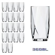 Kit 24 Copos 360ml Vidro Topázio Água Nadir Figueiredo Suco