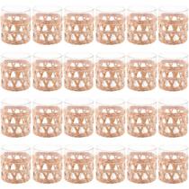 Kit 24 Copos de Vidro Baixos Wolff Sisal 320ml Pousadas Hotéis Restaurantes Mesa Posta