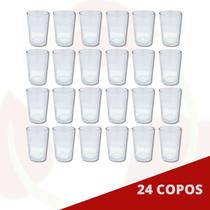Kit 24 Copos de Vidro Resistente 200ML Sucos e Drinks