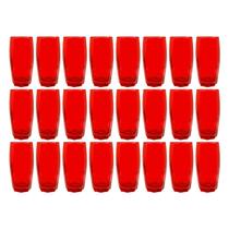 Kit 24 Copos de Vidro Vermelho Florida Mesa Chique 370ml Kit 24 Copos de Vidro Vermelho Florida Mesa Chique 370ml