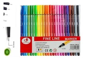 Kit 24 Cores Caneta Hidrográfica Fineliner Ponta Fina 0.4mm Kit 24 Cores Caneta Hidrográfica Fineliner Ponta Fina 0.4mm