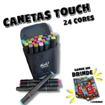 Kit 24 Cores De Canetinhas Touch Pontas Duplas Livro infantil Ilustrada Criança De Fé Histórias Da Bíblia Capa Brochura