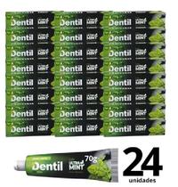 Kit 24 Creme Dental Ultra Mint Com Xilitol Sem Flúor Menta 70gr Dentil Kit 24 Creme Dental Ultra Mint Com Xilitol Sem Flúor Menta 70gr Dentil