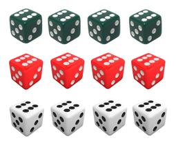 Kit 24 Dados Para Jogos Mesa Tabuleiro 14mm 6 Faces Lados Rpg Conjunto Cubo Banco