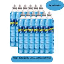 Kit 24 Detergente Lava Louças Minuano Marine 500ml