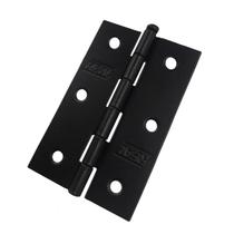 Kit 24 Dobradiça Preta Porta / Janela Pino Solto Real 3"