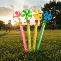 Kit 24 e 12 Bolhas de Sabão Catavento Mágico Coloridos Brinquedos Festas Lembrancinhas Aniversários