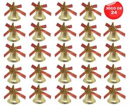 Kit 24 Enfeite Sinos Dourados Pendente Para Árvore De Natal Kit 24 Enfeite Sinos Dourados Pendente Para Árvore De Natal