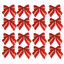 Kit 24 Enfeites Pendente Laço Vermelho Para Árvore de Natal Decoração Natalina Kit 24 Enfeites Pendente Laço Vermelho Para Árvore de Natal Decoração Natalina