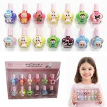 Kit 24 Esmaltes Cromoso Infantil Personagens Esmalte Hits
