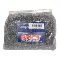 Kit 24 Esponja De Aço Galvanizada Tira Crosta Para Limpeza - Brics