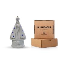 Kit 24 Estátuas Nossa Senhora Aparecida Estrela 18 Cm Em Porcelana Fé E Proteção - VÁRIAS VARIEDADES