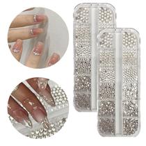 Kit 24 Estojo Strass Transparente E Colorido Furta Cor Com Fundo Decoração Unhas Nail Art Maquiagem Kit 24 Estojo Strass Transparente E Colorido Furta Cor Com Fundo Decoração Unhas Nail Art Maquiagem