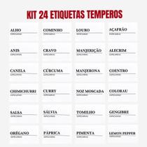 Kit 24 Etiquetas Adesivas P/ Temperos Prova D'água - Vencedor