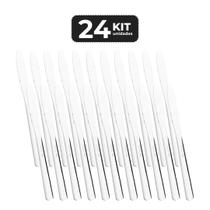 Kit 24 faca de mesa inox - linha eros