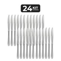 Kit 24 faca de sobremesa inox acabamento brilho - linha pallas