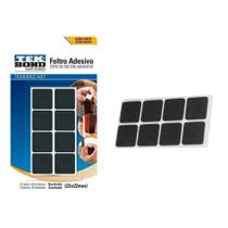 Kit 24 Feltro Protetor Adesivo Pé Sofá Cadeira Mesa Tekbond Preto