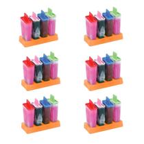 Kit 24 Forminhas de Fazer Picolé Sorvetinho Caseiro Colorido