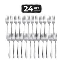 Kit 24 garfo de mesa inox acabamento brilho - linha pallas