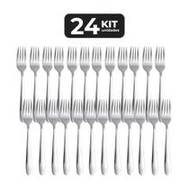 Kit 24 garfo de mesa inox acabamento brilho - linha pallas