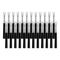 Kit 24 Garfos para Petisco Frios Aço Inox Garfinho Cabo Plástico Preto Haüskraft Kit 24 Garfos para Petisco Frios Aço Inox Garfinho Cabo Plástico Preto Haüskraft