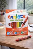 Kit 24 Giz de Cera Multicoloridos Lavável Kit 24 Giz de Cera Multicoloridos Lavável